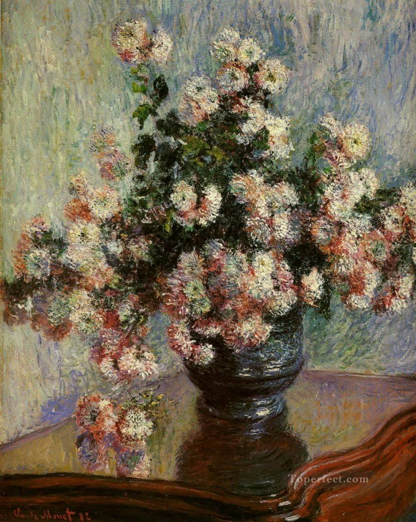 Crisantemos Claude Monet Impresionismo Flores Pintura al óleo